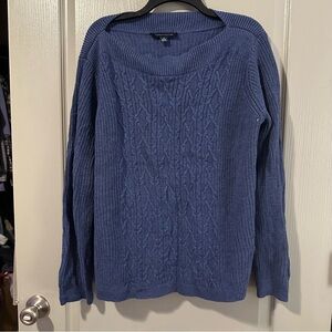 Tommy Hilfiger Navy  Cable Knit Sweater Women XL Casual Cozy Fall Autumn